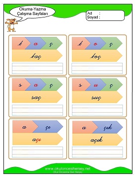 ç sesi Çalışma Sayfaları